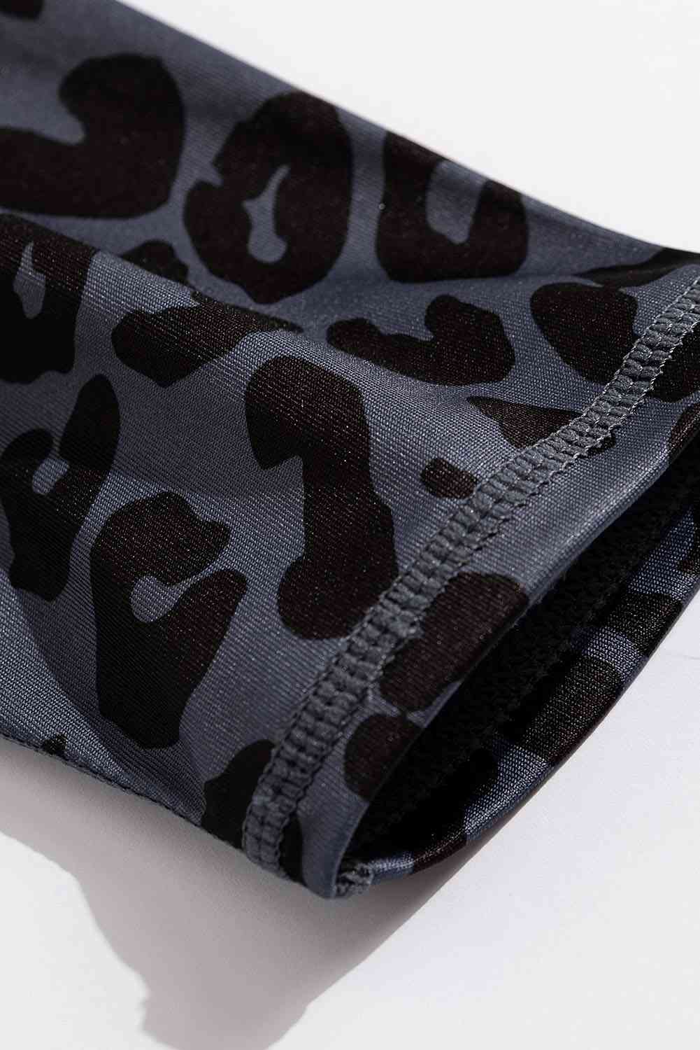 Leopard Cutout Sports Bra and Leggings Set - FitFemme.Shop
