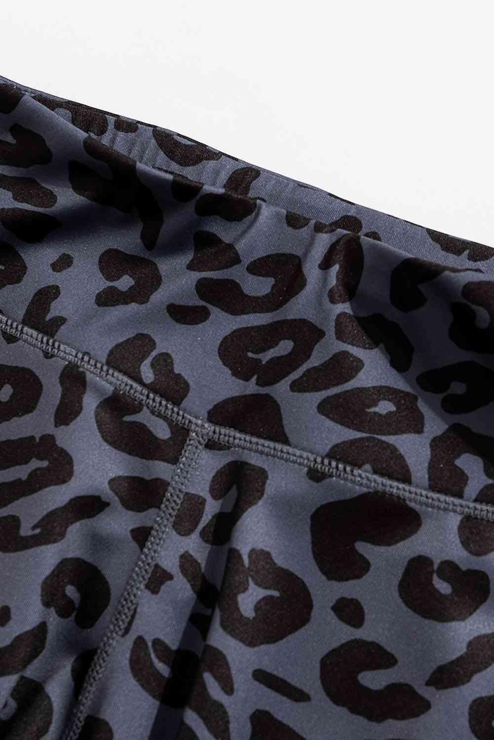 Leopard Cutout Sports Bra and Leggings Set - FitFemme.Shop