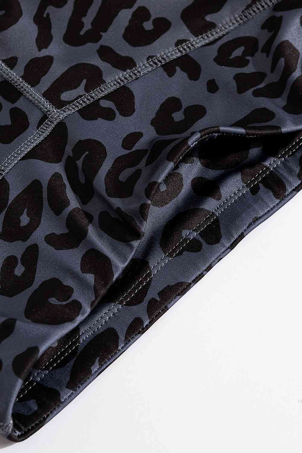 Leopard Cutout Sports Bra and Leggings Set - FitFemme.Shop