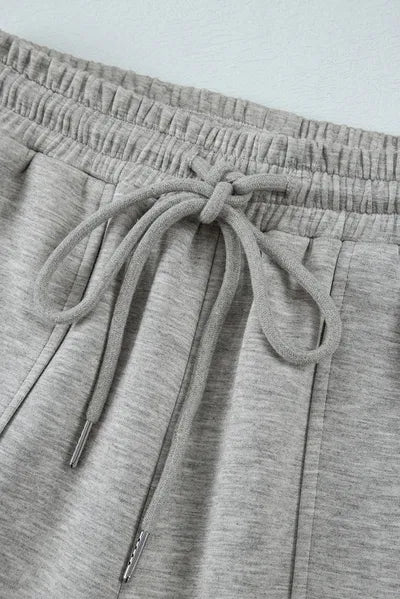 Drawstring Active Pants with Pockets - FitFemme.Shop
