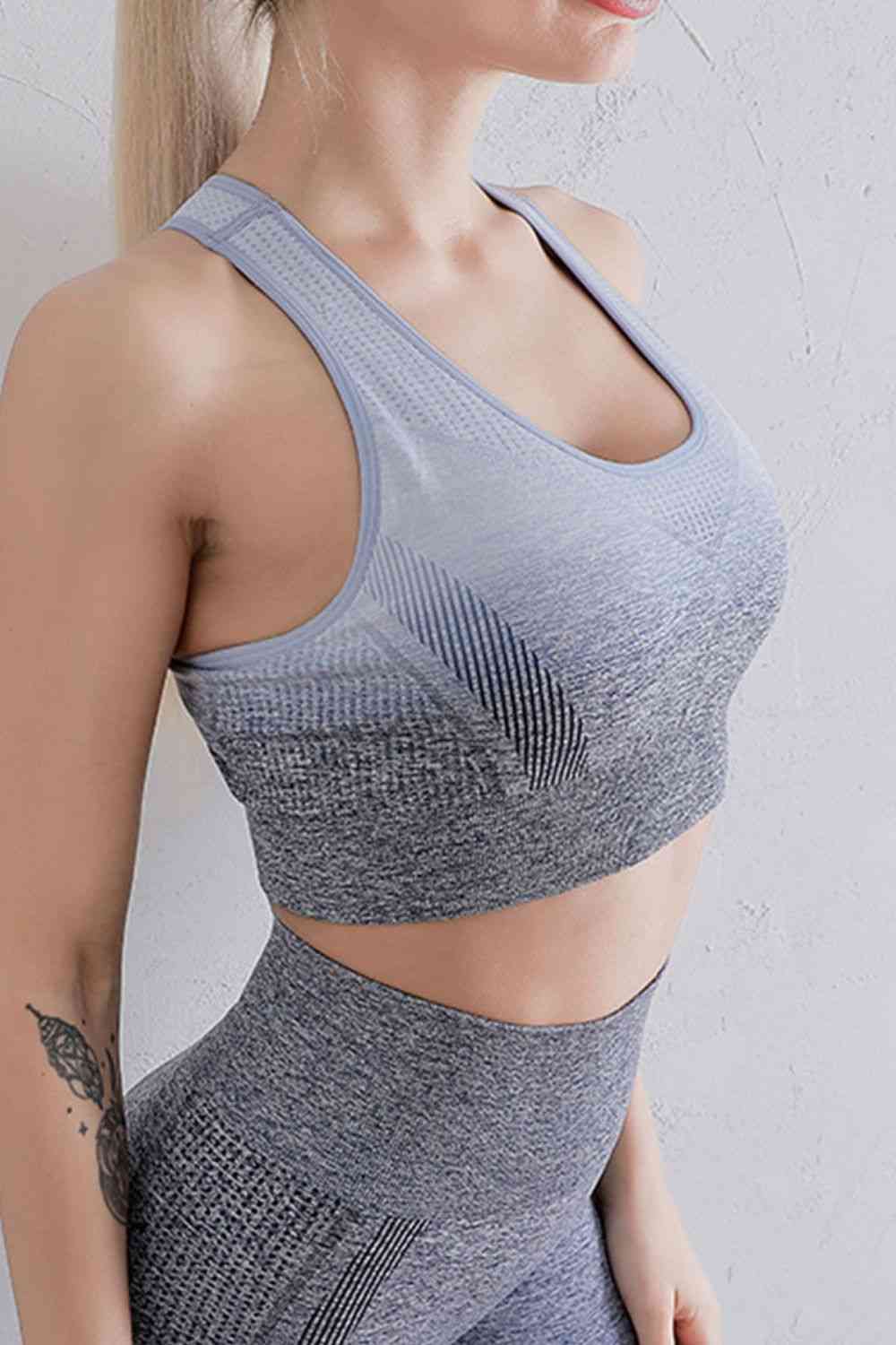 Gradient Sports Bra and Leggings Set - FitFemme.Shop
