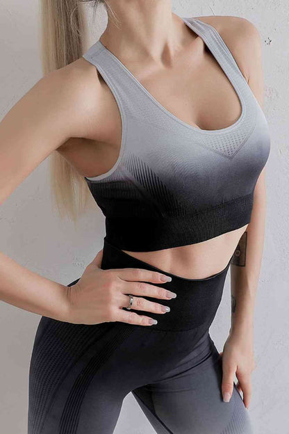 Gradient Sports Bra and Leggings Set - FitFemme.Shop