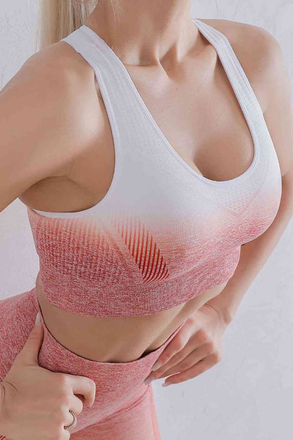 Gradient Sports Bra and Leggings Set - FitFemme.Shop