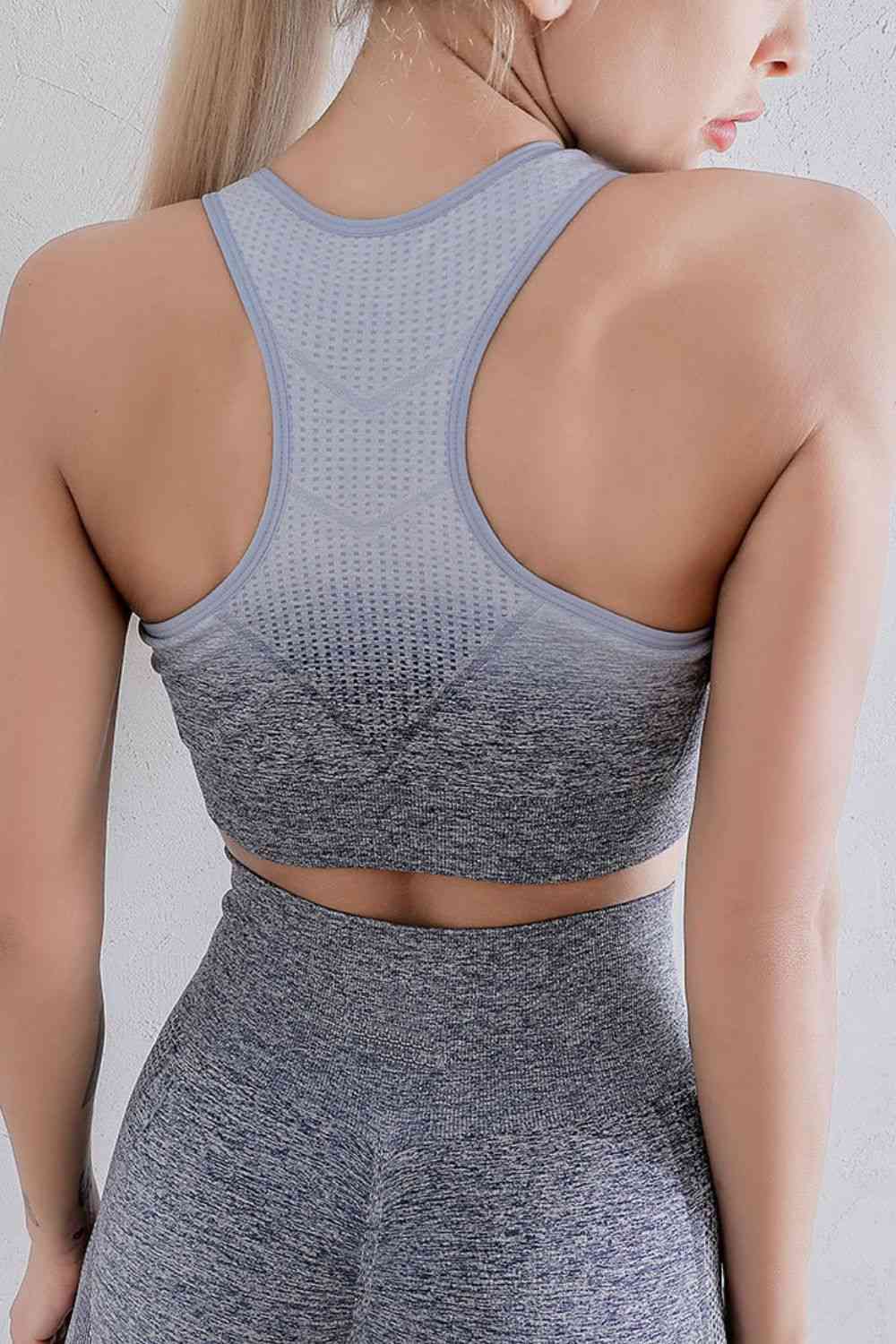 Gradient Sports Bra and Leggings Set - FitFemme.Shop