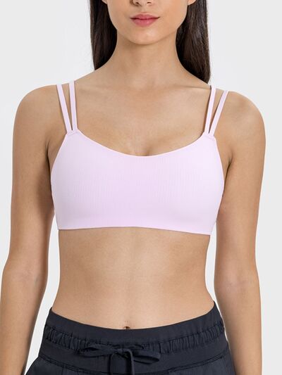 Millennia Scoop Neck Double Strap Active Cami - FitFemme.Shop