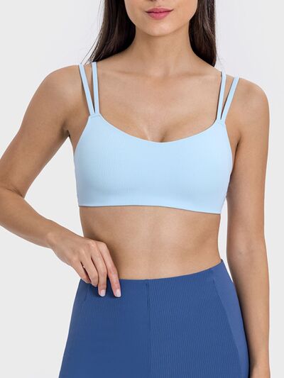 Millennia Scoop Neck Double Strap Active Cami - FitFemme.Shop