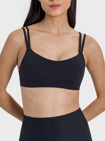 Millennia Scoop Neck Double Strap Active Cami - FitFemme.Shop