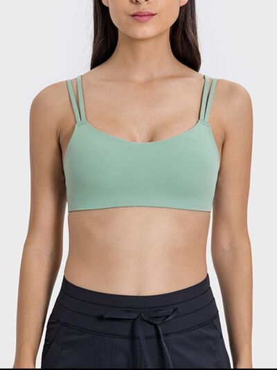 Millennia Scoop Neck Double Strap Active Cami - FitFemme.Shop