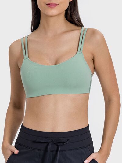 Millennia Scoop Neck Double Strap Active Cami - FitFemme.Shop