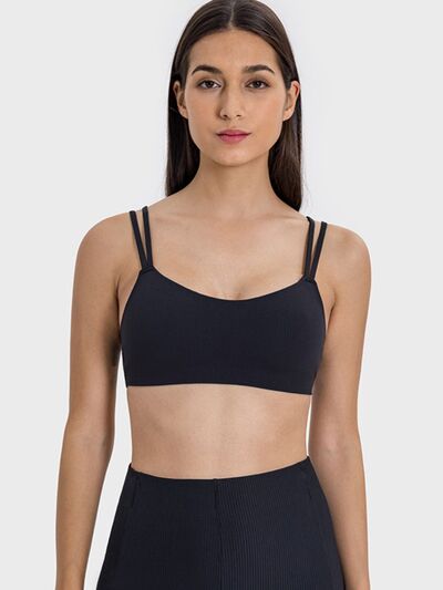 Millennia Scoop Neck Double Strap Active Cami - FitFemme.Shop