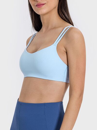 Millennia Scoop Neck Double Strap Active Cami - FitFemme.Shop