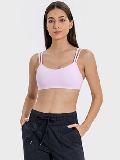 Millennia Scoop Neck Double Strap Active Cami - FitFemme.Shop