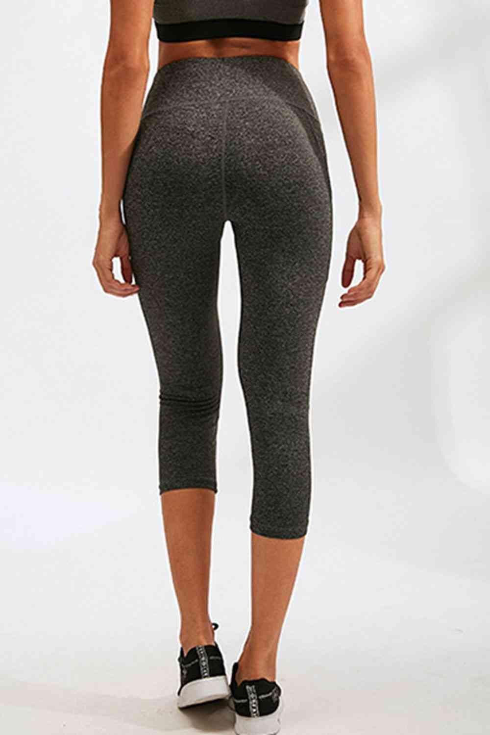 Slim Fit Wide Waistband Active Leggings with Pockets - FitFemme.Shop