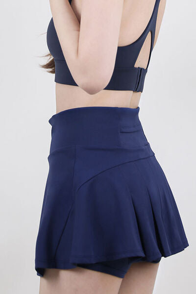 High Waist Pleated Active Skirt - FitFemme.Shop