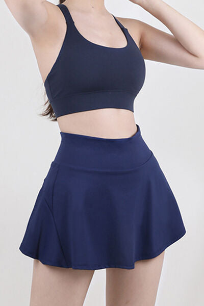 High Waist Pleated Active Skirt - FitFemme.Shop