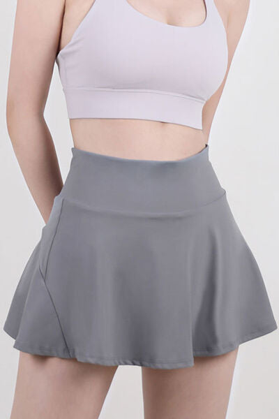 High Waist Pleated Active Skirt - FitFemme.Shop