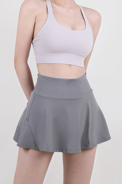 High Waist Pleated Active Skirt - FitFemme.Shop