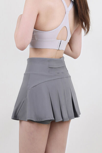 High Waist Pleated Active Skirt - FitFemme.Shop