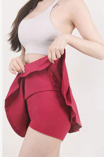 High Waist Pleated Active Skirt - FitFemme.Shop