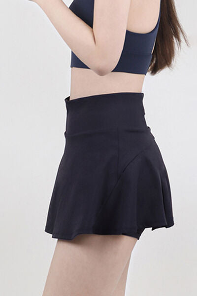 High Waist Pleated Active Skirt - FitFemme.Shop