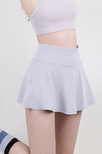 High Waist Pleated Active Skirt - FitFemme.Shop
