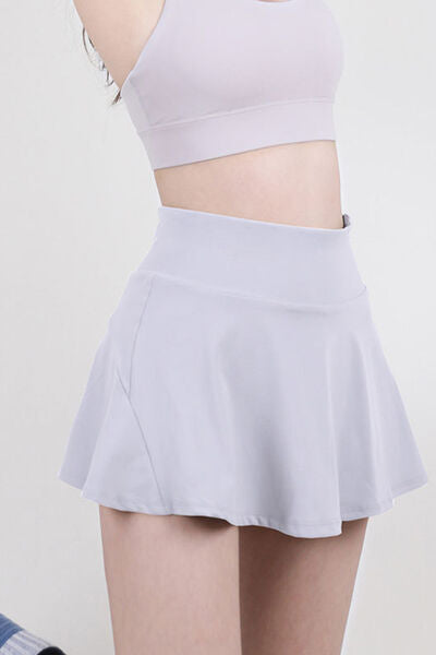 High Waist Pleated Active Skirt - FitFemme.Shop