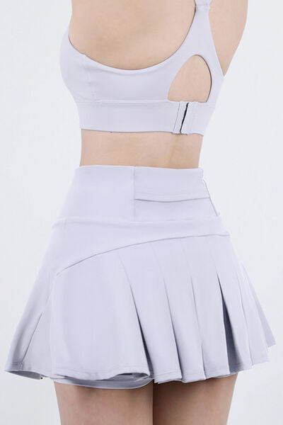 High Waist Pleated Active Skirt - FitFemme.Shop