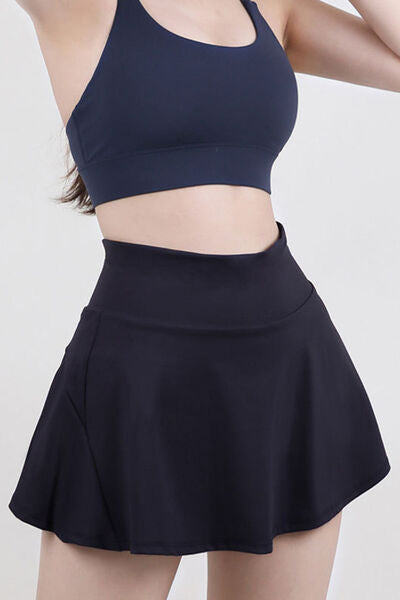 High Waist Pleated Active Skirt - FitFemme.Shop