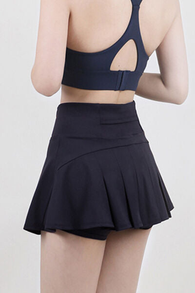 High Waist Pleated Active Skirt - FitFemme.Shop