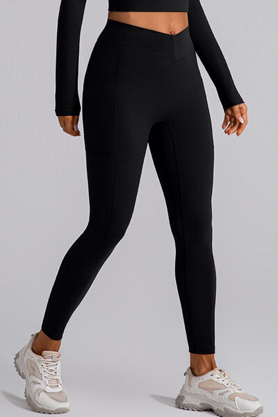 High Waist Active Leggings with Pockets - FitFemme.Shop
