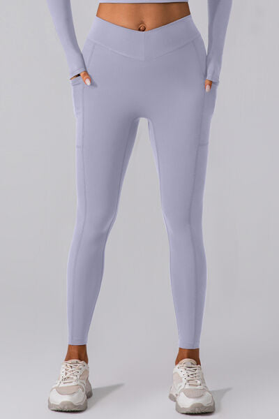 High Waist Active Leggings with Pockets - FitFemme.Shop