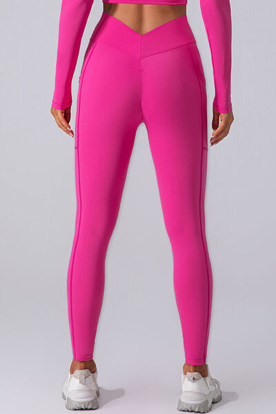 High Waist Active Leggings with Pockets - FitFemme.Shop