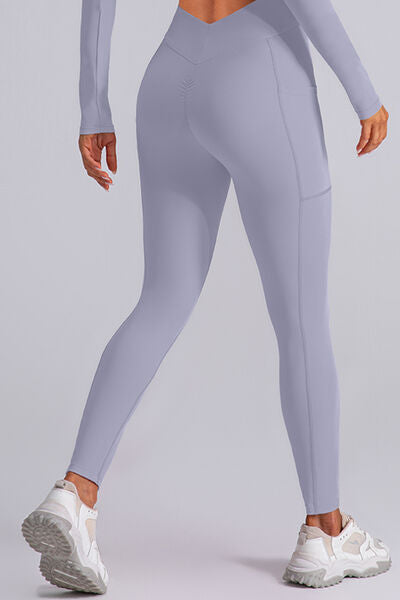 High Waist Active Leggings with Pockets - FitFemme.Shop