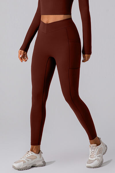 High Waist Active Leggings with Pockets - FitFemme.Shop