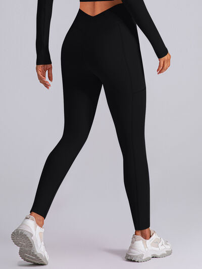 High Waist Active Leggings with Pockets - FitFemme.Shop