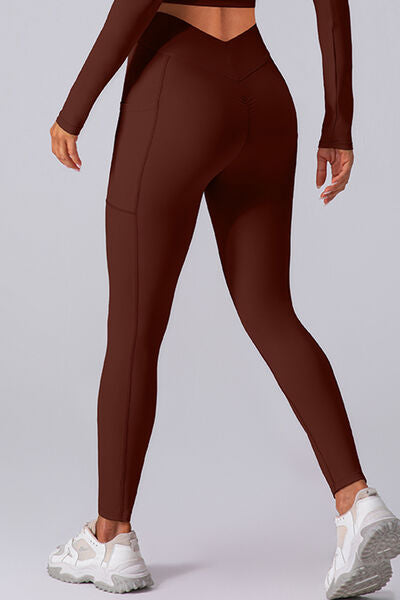 High Waist Active Leggings with Pockets - FitFemme.Shop