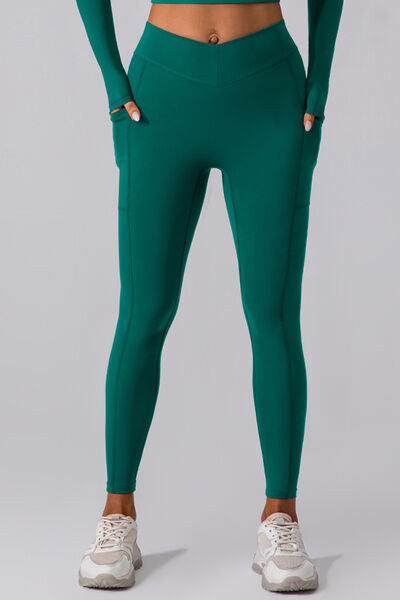 High Waist Active Leggings with Pockets - FitFemme.Shop