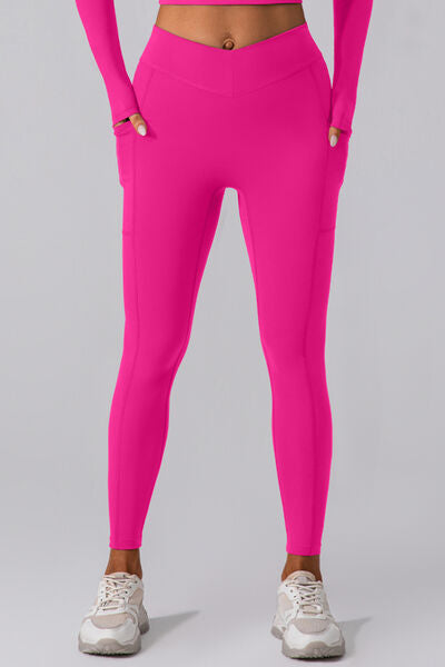 High Waist Active Leggings with Pockets - FitFemme.Shop
