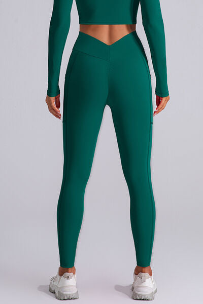 High Waist Active Leggings with Pockets - FitFemme.Shop