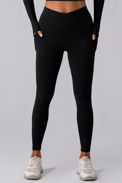 High Waist Active Leggings with Pockets - FitFemme.Shop