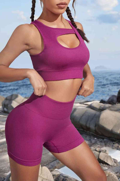 Cutout Two-Piece Sports Set - FitFemme.Shop