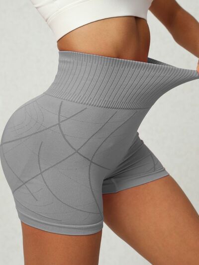 High Waist Active Shorts - FitFemme.Shop