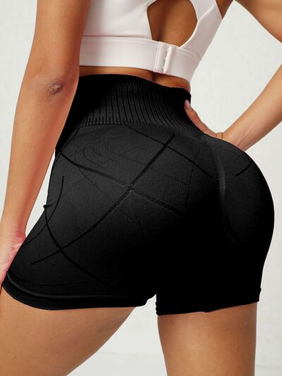 High Waist Active Shorts - FitFemme.Shop