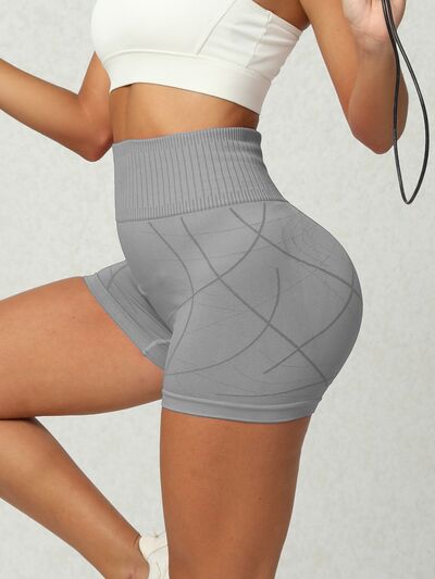 High Waist Active Shorts - FitFemme.Shop