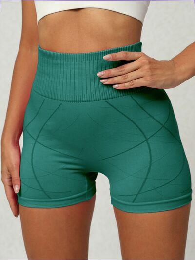 High Waist Active Shorts - FitFemme.Shop