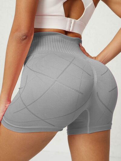 High Waist Active Shorts - FitFemme.Shop