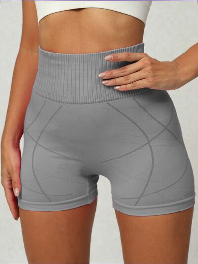 High Waist Active Shorts - FitFemme.Shop