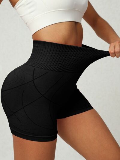 High Waist Active Shorts - FitFemme.Shop