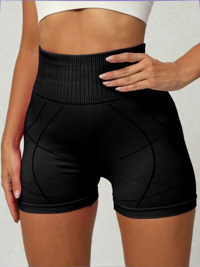 High Waist Active Shorts - FitFemme.Shop