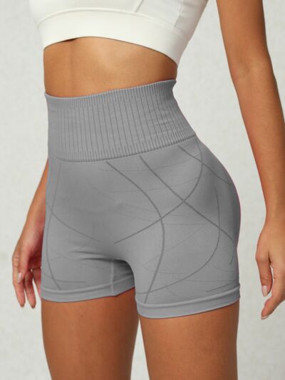 High Waist Active Shorts - FitFemme.Shop